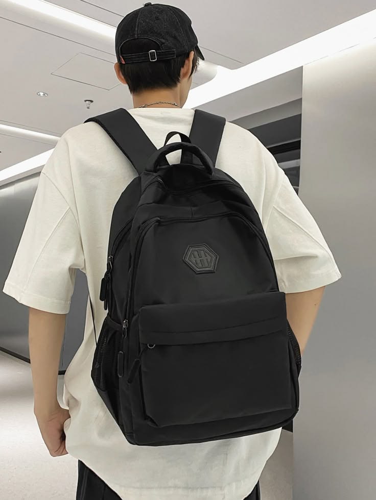 Cặp Sách Học Sinh Cấp 2 Nam Màu Đen