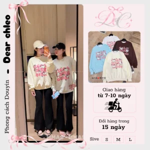 Áo Nỉ Hello Kitty Nữ Dài Tay Form Rộng Thời Trang Thu Đông Phong Cách Hàn Quốc
